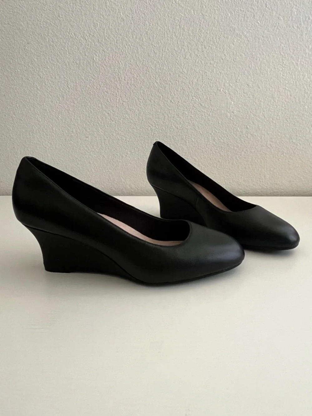 Clarks Ultimate Comfort Classic Black Wedge Pumps - Women's Dress Wedges 10W